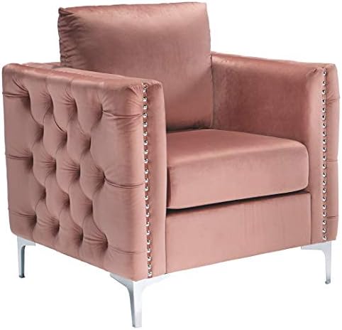 Корпоративна дизайн от Ашли Lizmont Модерен стол с очарователен акцент и декорация във формата на ноктите, розов