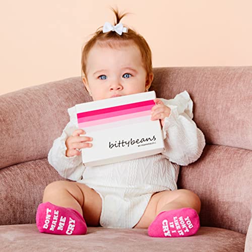 Чорапи за малки момичета Mommachi подарък за празника – Розови бебешки чорапи за 6-12 месеца, идеално средство за новородени момичета – 4 Чифта прекрасни нескользящих ч?