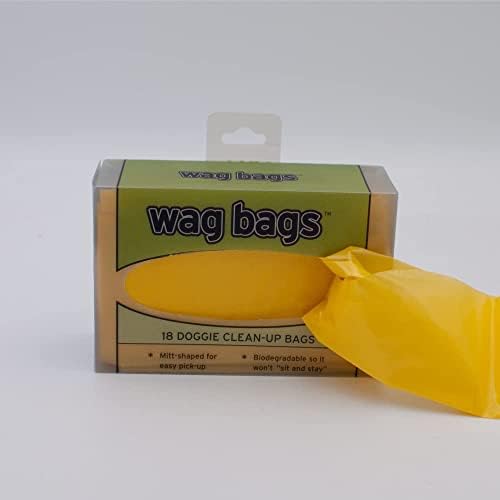 Wag Bags Чанта за кучешки почистване, лесно поддающаяся почистване, Запечатани, дългогодишна, с аромат на лимон, трикольор,
