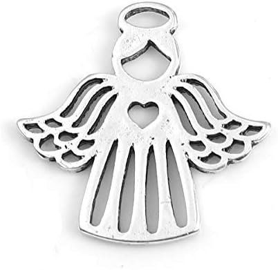 Срещнете се с тях тук JGFinds Angel Charm - 20 опаковки сребърни религиозни принадлежности за производство на бижута със Собствените