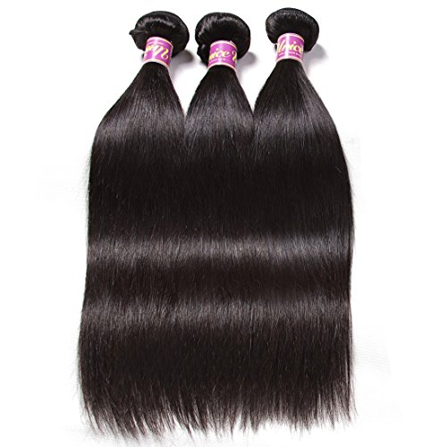 UNICE Hair 10A колоритен малайзия Пряка Човешка Коса, 3 връзки За изграждане на Необработени Естествени Човешки коси (8 10