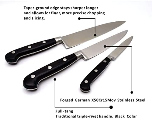 Комплект ножове - кухненски Ножове MATTSTONE HILL Нож на Главния готвач, Поварской Нож, Универсален Назъбен Нож, Нож