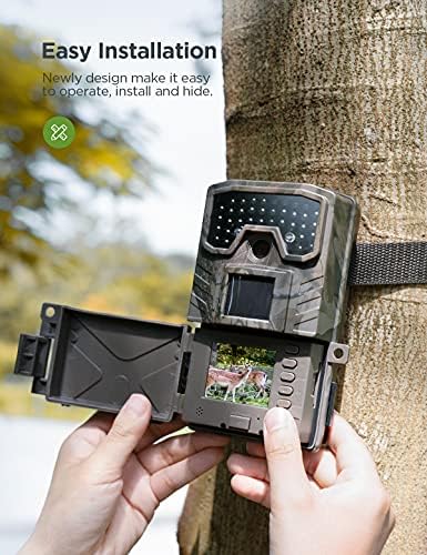 CEYOMUR Trail Camera, 20-Мегапикселова Ловна камера 1080P с IR осветление с ниско ниво на светлина, Активирующая