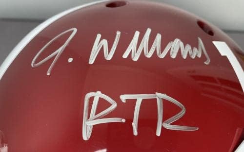 Jameson Уилямс ПОДПИСА Голям Футболен каска Crimson Tide с JSA COA - Каски NFL с автограф