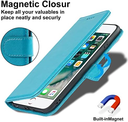 Горен калъф за телефон HGSM iPhone 6 Plus / 6S Plus Чантата с притежател на карта с блокиране на RFID-флип-надолу