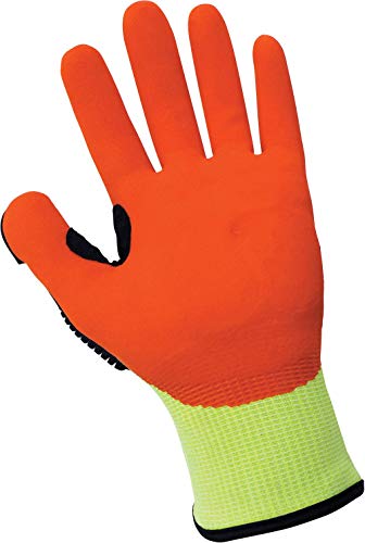 Глобалната Ръкавица CIA995MFV, Vise Gripster C. I. Ръкавици с висока видимост, устойчиви на гумата на удари и - X-Large - 12 чифта ръкавици