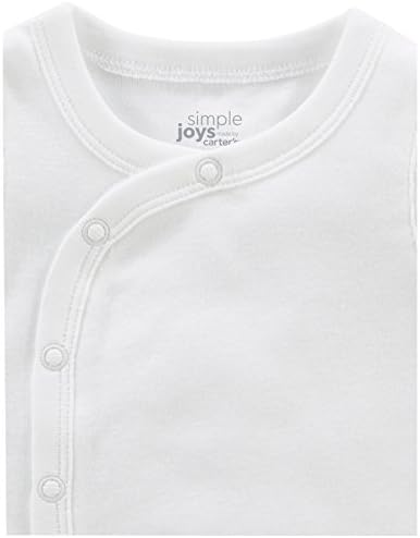 Детска риза Simple Joys by Carter's Унисекс с къс ръкав копчета отстрани, опаковка от 6 броя
