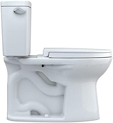 Тоалетна чиния TOTO Drake, състоящ се от две части, Удължен, универсална височина ТОРНАДО с смывом 1,6 ГПФ, с CEFIONTECT и