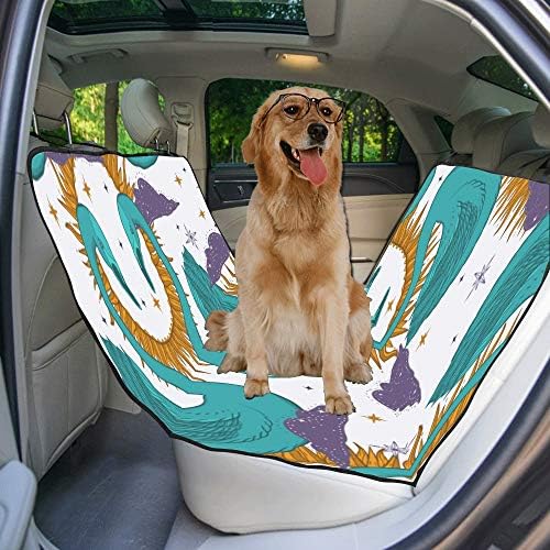 Калъф за седалка кучета ENEVOTX По Поръчка, Загадъчна Дизайн, Ръчно Печат, Покривала за автомобилни седалки за Кучета,