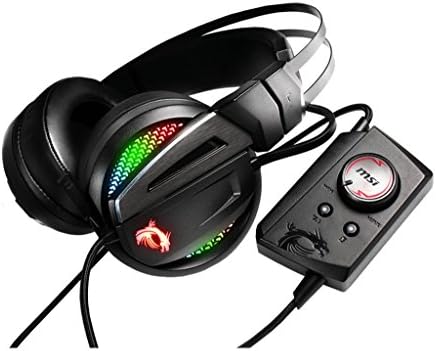 Слушалки MSI Gaming RGB с лента за глава от неръждаема стомана 7.1 с дигитален съраунд звук Smart Audio Controller Headset (детска слушалки Immerse GH70)