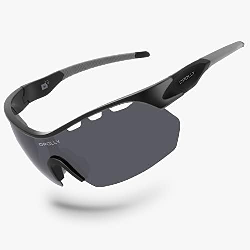 OPOLLY Колоездене Поляризирани Слънчеви Очила с Защита от Uv 400 Спортни Слънчеви Очила за Мъже Жени Колоездене, Бягане Шофиране