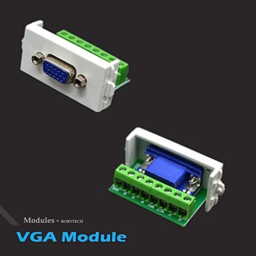 Стенни панела с VGA + VGA + HDMI Keystone Модулен Мултимедиен Аудио, Видео монитор D-Sub Конектор за дисплея на Съединители Бели Декоративни лицеви панели (Тип: 86)