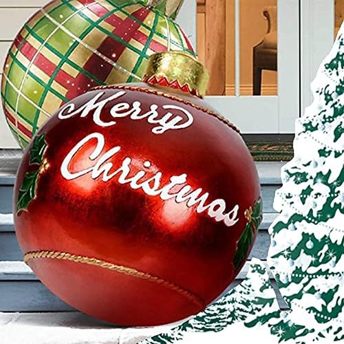 GONEBIN Christmas Decoration Ball - Гигантски Коледен Надуваем Балон От PVC, Коледни Надуваеми Украшения за Улиците, Празнични надуваеми Балони, Украса с помпа