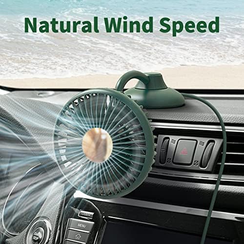 Авто Настолен Вентилатор HUIOP, Преносим Мини-Авто Фен, Мощен Безшумен Вентилатор 3 Скорости на Въртене на 360 °, Авто