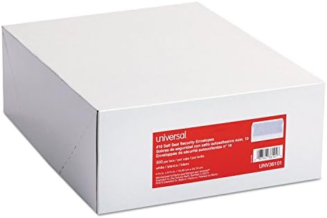 Универсален бизнес плик 36101 с самозаклеивающейся печат, Защитен цвят, 10, 4 1/8 X 9 1/2, Бяла, На 500/ Кутия