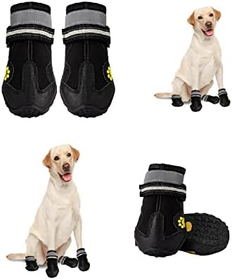 BAOWI/ Водоустойчив обувки за кучета малки и средни по размер, Непромокаеми ботуши за кучета, Зимните обувки със светоотражающей