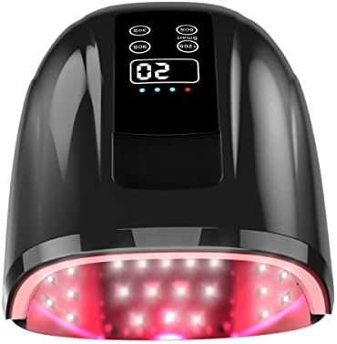 QraraZL Акумулаторна Сушилня за нокти Мощност 90 W, Професионална Лампа за нокти с LCD дисплей, лампа за бързо Изсушаване на
