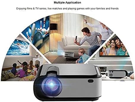 CXDTBH пълен led проектор 2200 Лумена За домашно кино, съвместим с USB AV SD, малък телевизор проектор (Цвят: версията