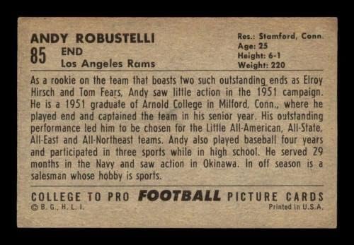 85 Анди Робустелли RC HOF - 1952 Футболни картички Боумена Голям размер (Звезда) С оценката EX+ - Футболни