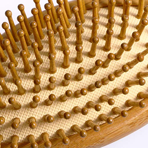 DOITOOL 2 елемента от Естествен Бамбук Антистатични Дървени Структури Масажът Гребен За Кожата на Главата