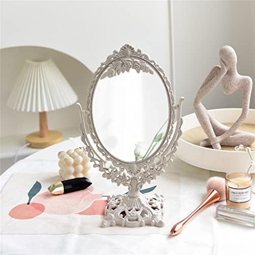 OMOONS Творчески Отделно Стоящи и Настолни Огледала в стил Ретро, Тоалетен Огледало За Грим в Европейски Стил, Двустранно Огледало За Грим, Козметични Средства, Тоале?