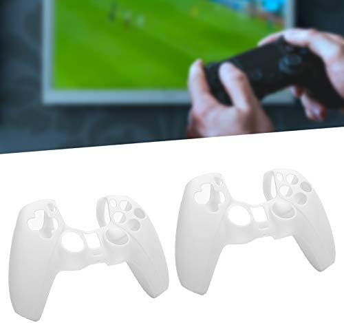 Защитен калъф за кожата игрален контролер, Мек и Удобен Защитен Калъф за PS5, за геймърите PS5, Пътуващи за дома (Бял)