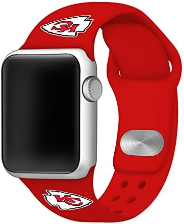 Силиконов ремък за часа Game Time Kansas City Chiefs Съвместим с Apple Watch