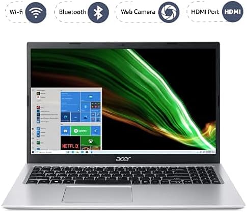Тънък лаптоп Acer Aspire 3, 15.6-инчов FHD дисплей, Intel Core i3-1115G4 11-то поколение, 8 GB DDR4, 512 GB NVMe SSD