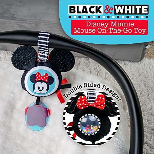 ДЕЦАТА ПРЕДПОЧИТАТ Детска Черно-бяла играчка от Disney Baby Minnie Mouse с висок контраст В движение (81247)