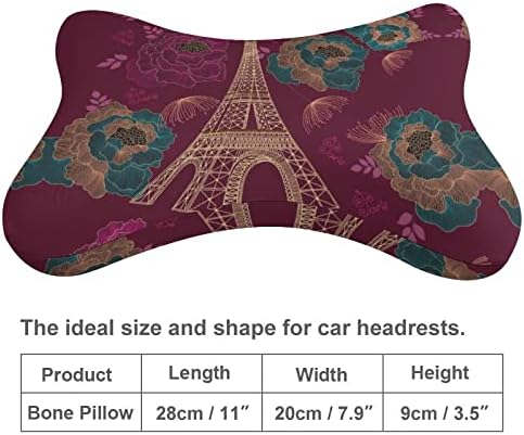 Айфеловата Кула в Париж Автомобилната въздушна Възглавница за шията, за Шофиране Комплект от 2 Места Авто облегалката