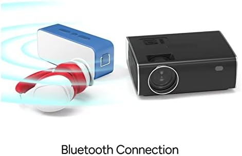 Шрайбпроектор V56 Native 1080P Full HD, WiFi, Bluetooth Вграден Високоговорител видео проектор с екран-статив за домашно кино