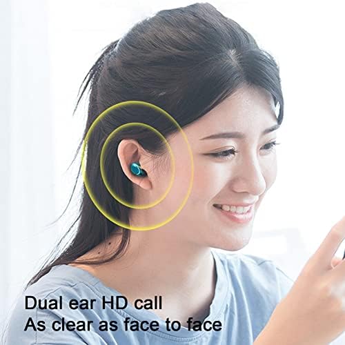 Безжични Слушалки, 2022 Bluetooth 5.2 Слушалки с Зарядно Калъф, Водоустойчиви Bluetooth Слушалки IPX5 с Микрофони,