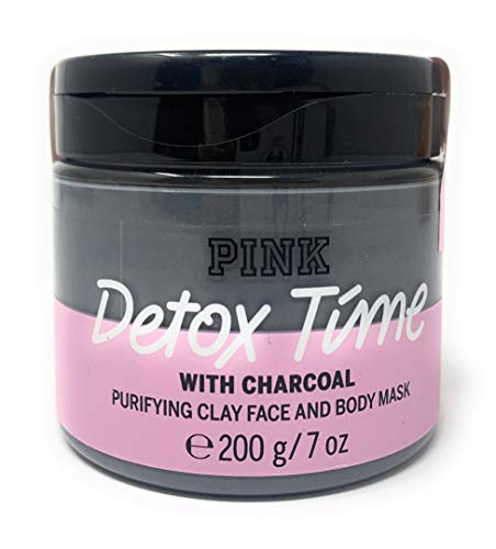 Почистваща Глинена Маска за лице и тяло на Victoria ' s Secret Pink Detox Time с дървени въглища, 7 мл / 200 г