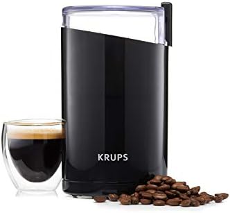 Кафемелачка Krups за кафе и подправки от неръждаема стомана с 12 чаши, Лесен за използване, управление само с едно докосване