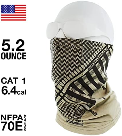 BENCHMARK FR Пожароустойчива Маска За лице, Гетра За врата - CAT1 - Произведено в САЩ