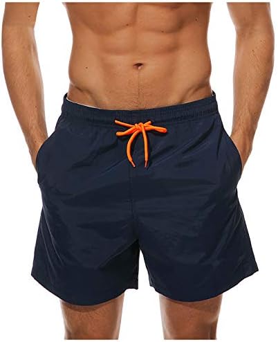 Мъжки Къси Панталони За Мъже Бързо Съхнещи Плажни Панталони Обикновена Панталони, Три Четвърти От Свободни Плувни Шорти, Спортни Топене
