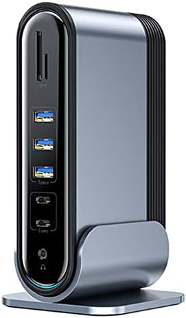 LIRUXUN 17 в 1 C USB ХЪБ Type C за Мулти 4KHD RJ-45, VGA USB 3.0 PD захранващ Адаптер Докинг Станция за Лаптоп USB-C
