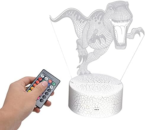 Нощна Лампа с Динозавром Shanrya, Регулируема Лампа с Динозавром, Чудесен Подарък за децата