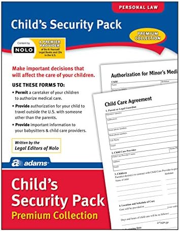 Набор от Adams Child ' s Security Пакет премиум-клас, форми и указания [печат и изтеглите] (LF142P)