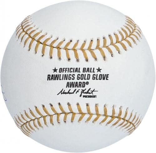 Бейзболни Ръкавици с Позлатени Логото на Ozzie Smith St. Louis Кардиналите с Автограф - Ръкавици MLB С Автограф