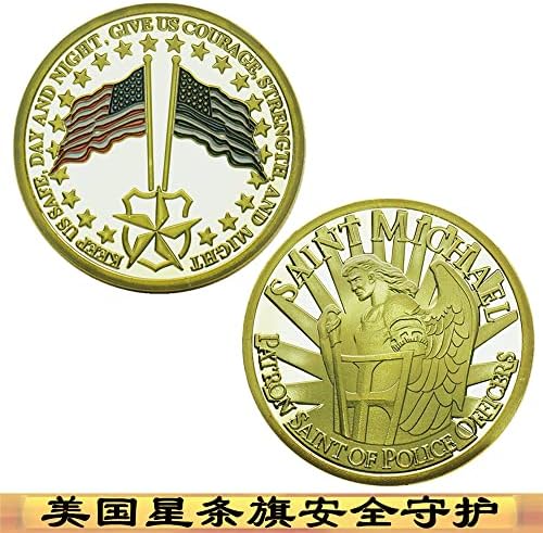 Американската Слава на Възпоменателни монети Звездно-Раиран Монети Флаг Синята линия на Златни Монети предпазител за