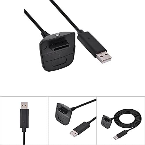 USB кабел за зареждане SALUTUY, Кабел за зареждане от чиста Мед, слот за аксесоари (черен)