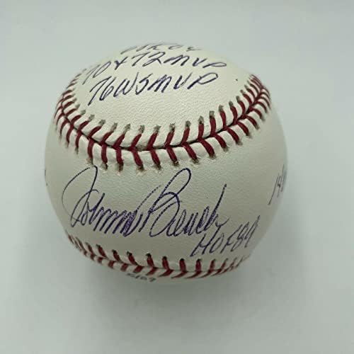 Джони Пейка подписа Едро Вписан ИНДИКАТОР на кариерата на Футболист Steiner COA - Бейзболни топки с автографи
