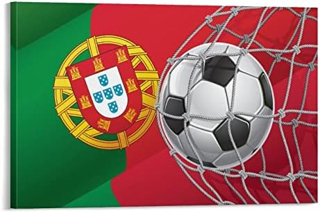 Флаг на Португалия по Футбол Гоа Платно Стенно Изкуство Подвесная Модел Стенен Декор за Баня Хол Спалня Офис Кухня