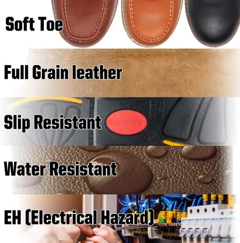 Мъжки работни обувки ROCKROOSTER Уокър от мека кожа в танкетке с пръсти, 6 инча, Опасността от токов удар, ASTM F2892-18