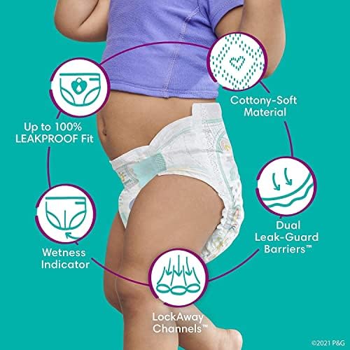 Еднократни бебешки пелени Pampers Cruisers, размер 5, състав на 2 месеца (2 до 128 броя) с детски кърпички Sensitive