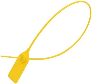 X-DREE 100шт Найлон Самоблокирующаяся етикет с Дължина 500 мм, Кабелна замазка с цип, Жълт на цвят (100 единици), дължина найлон