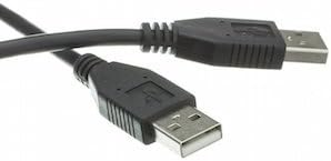 3-крак кабел за USB 2.0 Type A от щепсела до штекеру Type A, черен