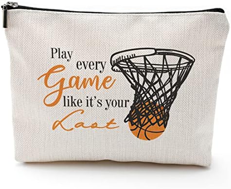 Играйте на всяка игра, като че ли това е последното ви вдъхновение, Спортни баскетболни подаръци, Преносима косметичка, чанта за грим за момичета, Момчета, Мъже, от п