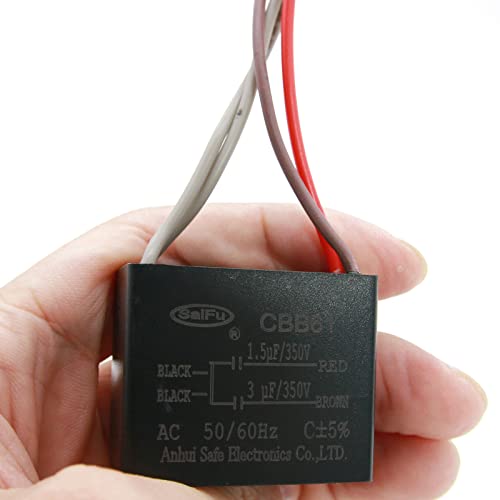 Кондензатор AKZYTUE CBB61 1,5 uf + 3 icf 350 Ac Вентилатор на Тавана 4 Тел 50/60 Hz, за да Стартирате Електрически